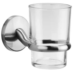 PORTAVASO LATON CROMO VASO CRISTAL
