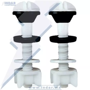 JUEGO TORNILLOS PLASTICO DE 3/8 PARA WC